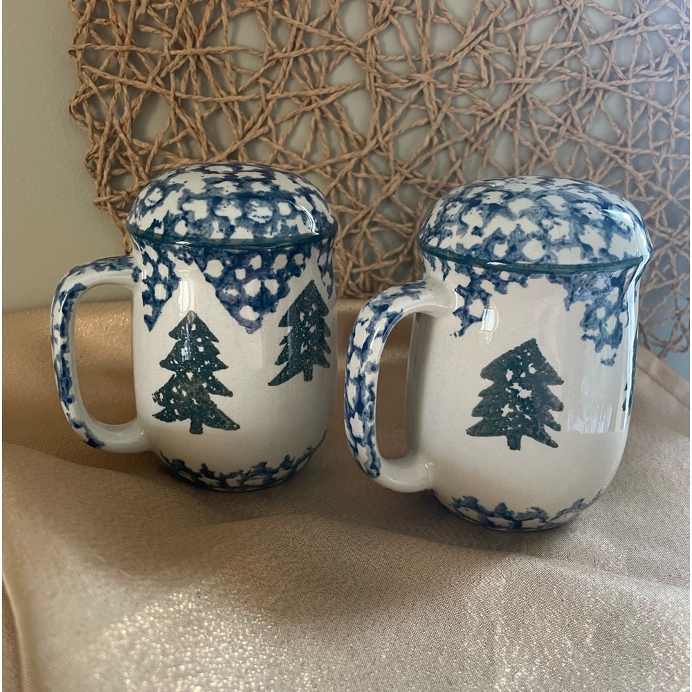 Tienshan ‘cabin in the woods’ pair is salt & pepper shakers.
